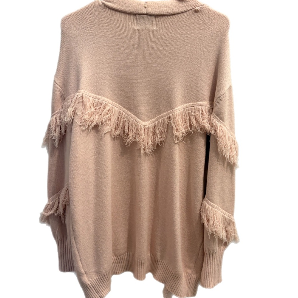 Lush Blush Fringed Cardigan - Picture 2 of 4